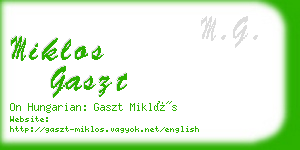 miklos gaszt business card